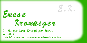 emese krompiger business card